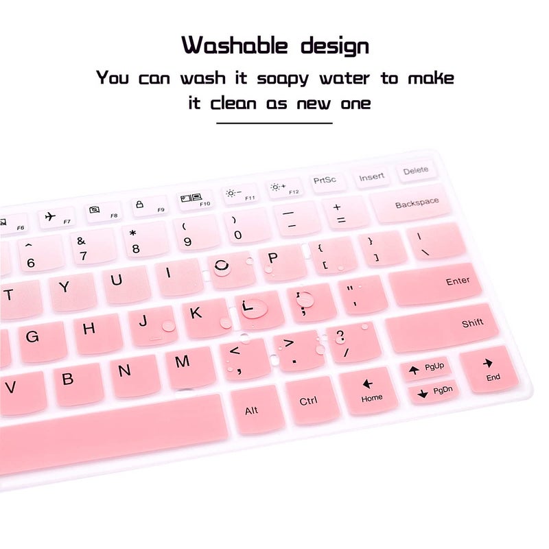 HRH Silicone Keyboard Cover for Lenovo Yoga 720 720s 730 13.3, 15.6,for Yoga C940 C740 C930 13.9",for Lenovo Flex 15/Flex 14,for Lenovo Ideapad 720s 13 Skin Protector,for xiaoxin C7000-Mint Pink - Image 5
